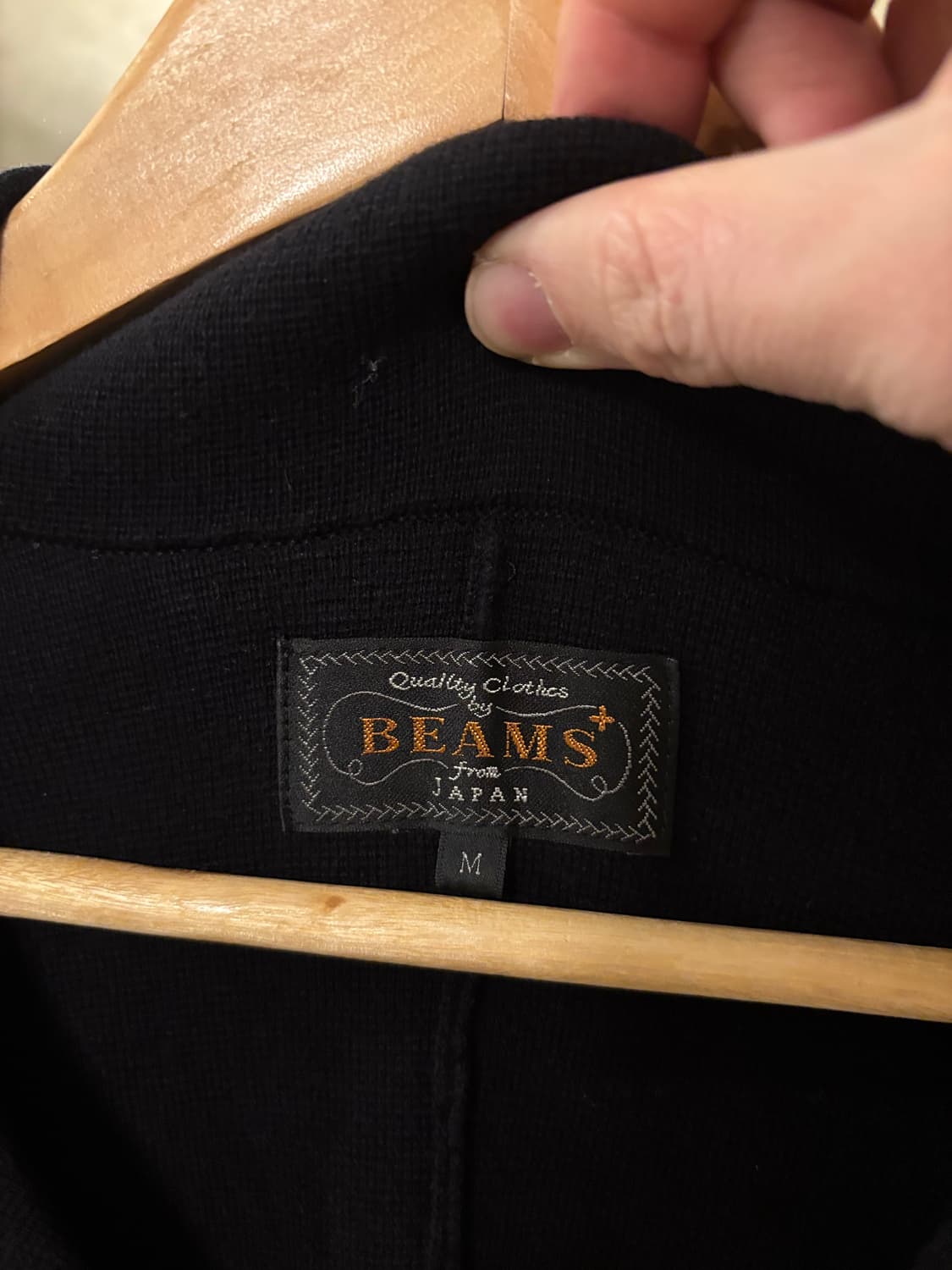 빔즈 블랙 니트 자켓 (울+코튼 혼방) 상품이미지3