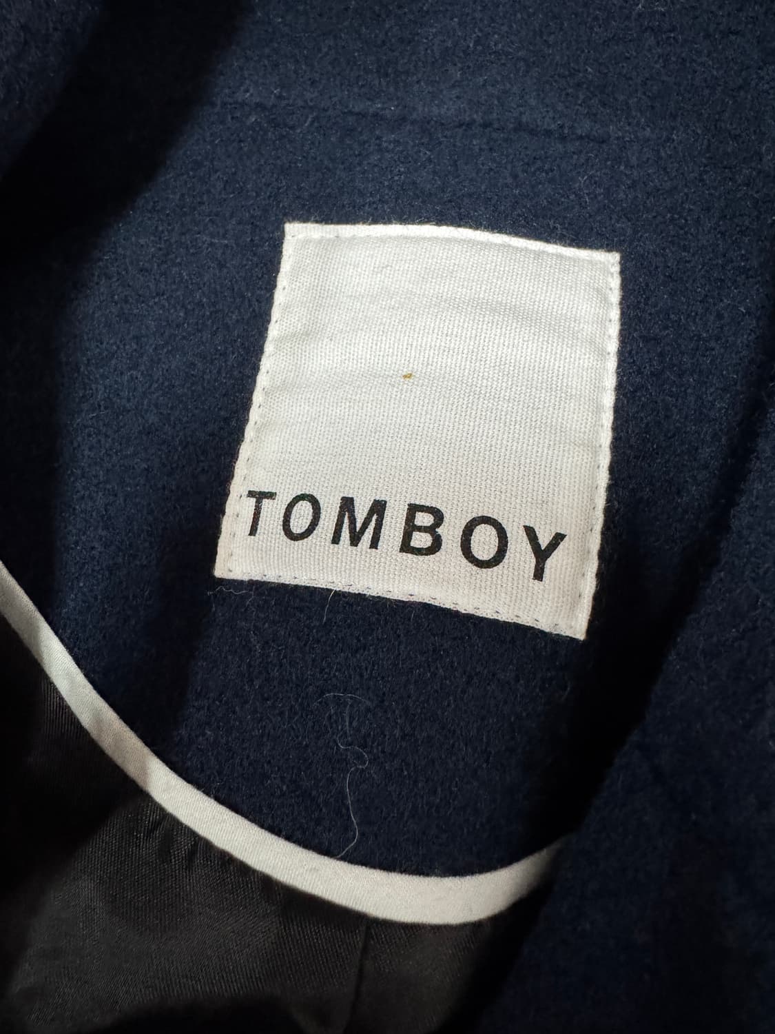 여성 톰보이 Tomboy 다크 블루 더블 코트 상품이미지3