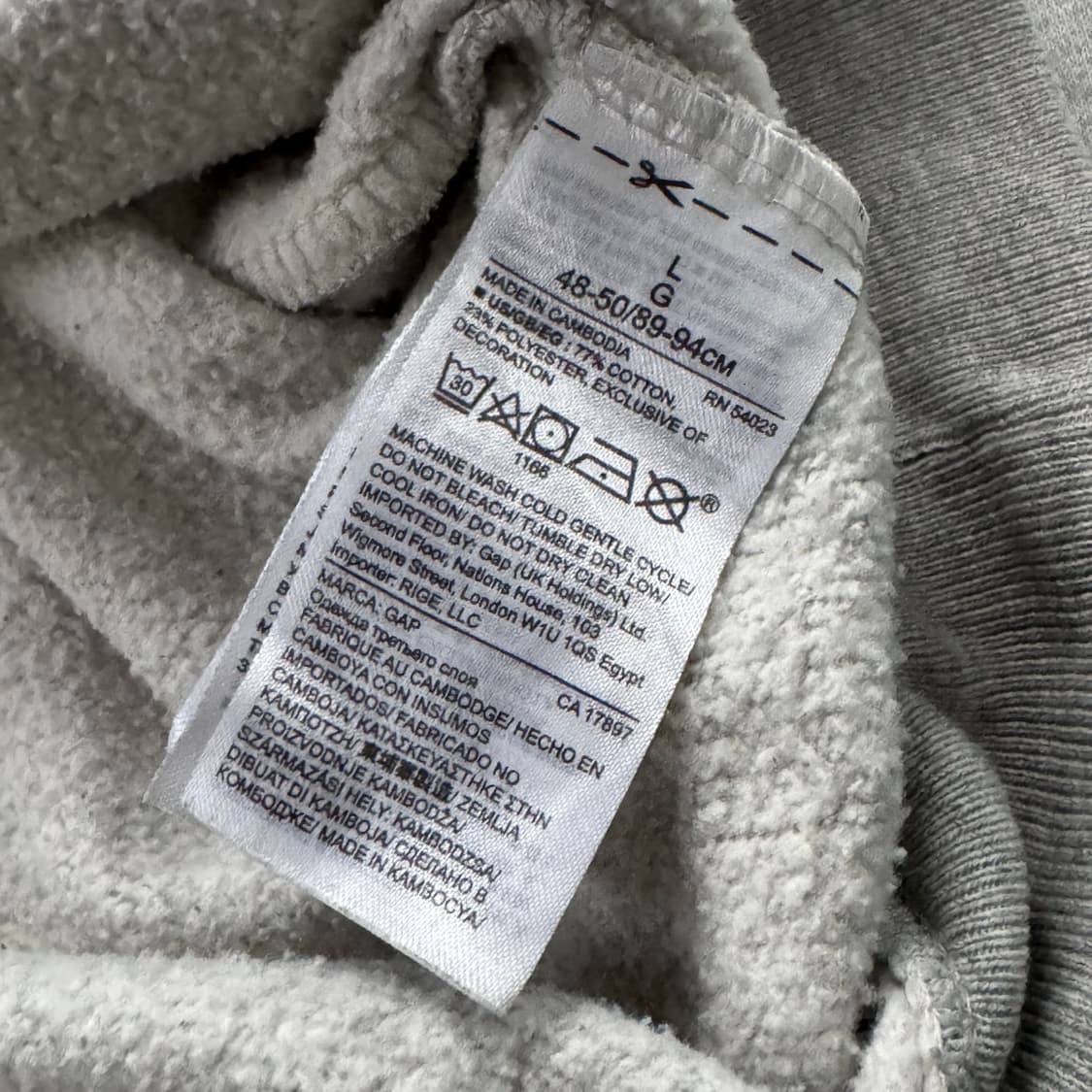 GAP 갭 오리지널 후드티 L 상품이미지5