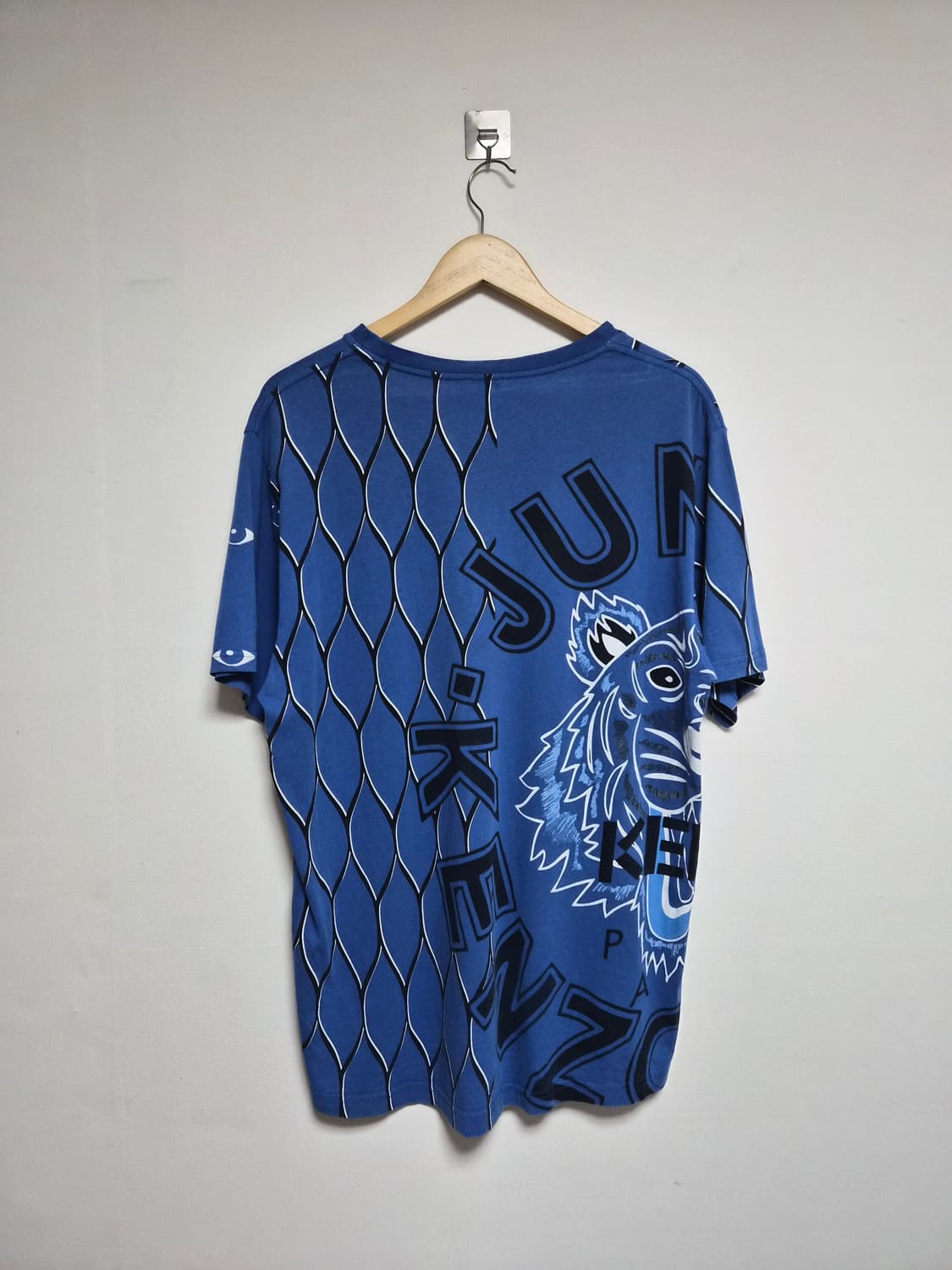 겐조Kenzo 풀 프린팅 블루 반팔티셔츠 L - T138 상품이미지2