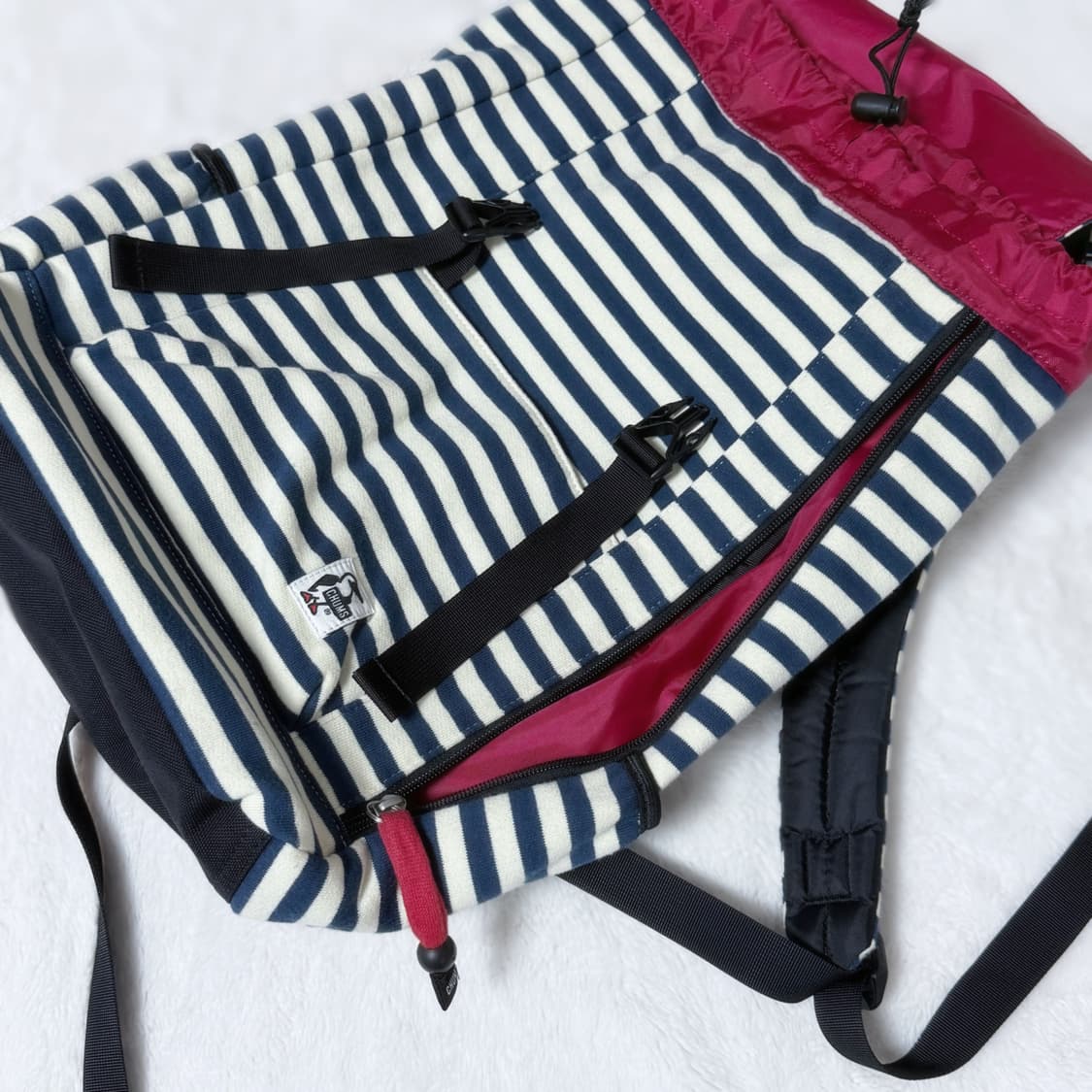 CHUMS 첨스 모리걸 하구미 스즈코 스트라이프 백팩 ≽^•⩊•^≼ 상품이미지1