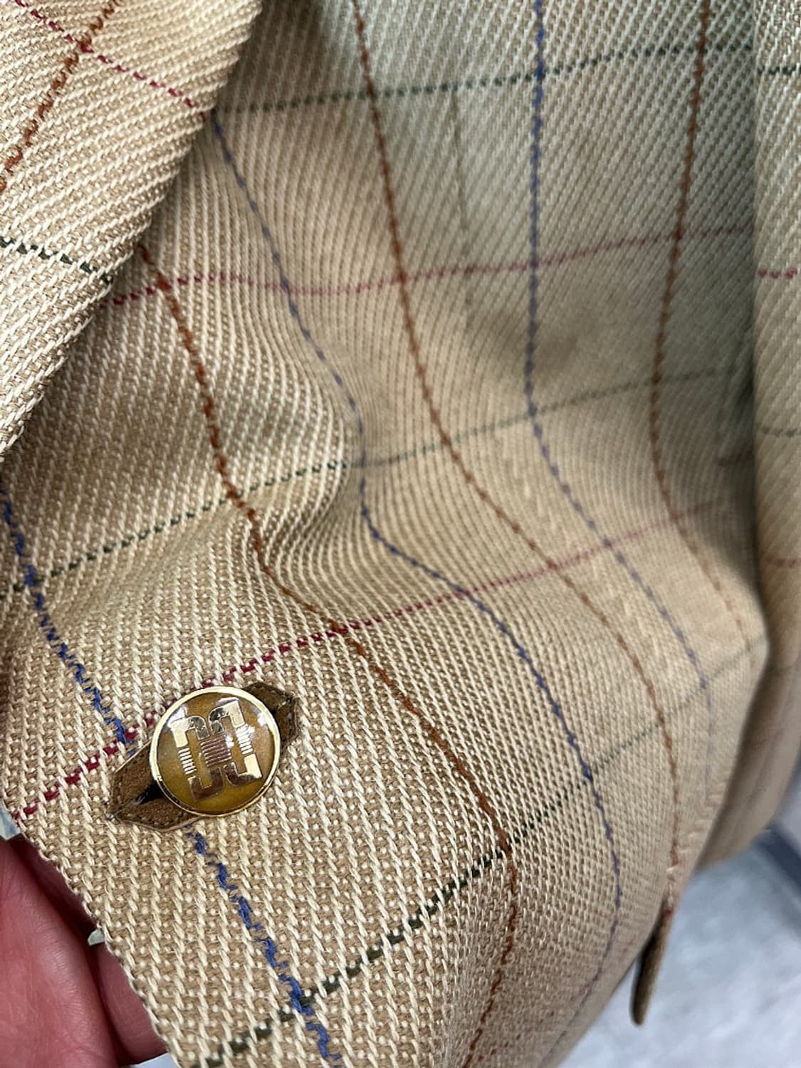 100-105) 닥스 클래식 금장 체크자켓  상품이미지5