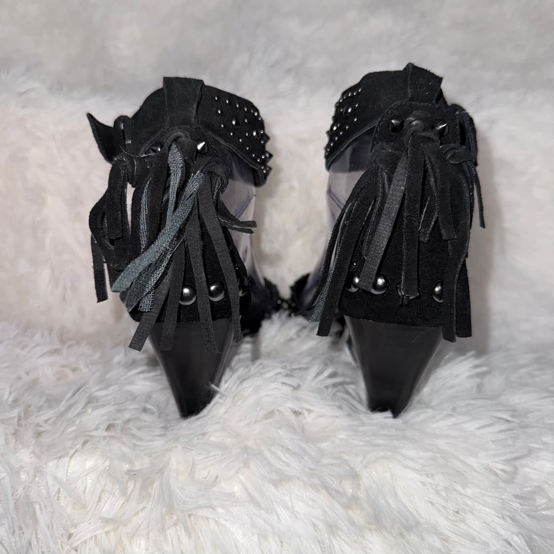 230 Ash 아쉬 스터드 블랙 스웨이드 웨지 샌들 상품이미지4