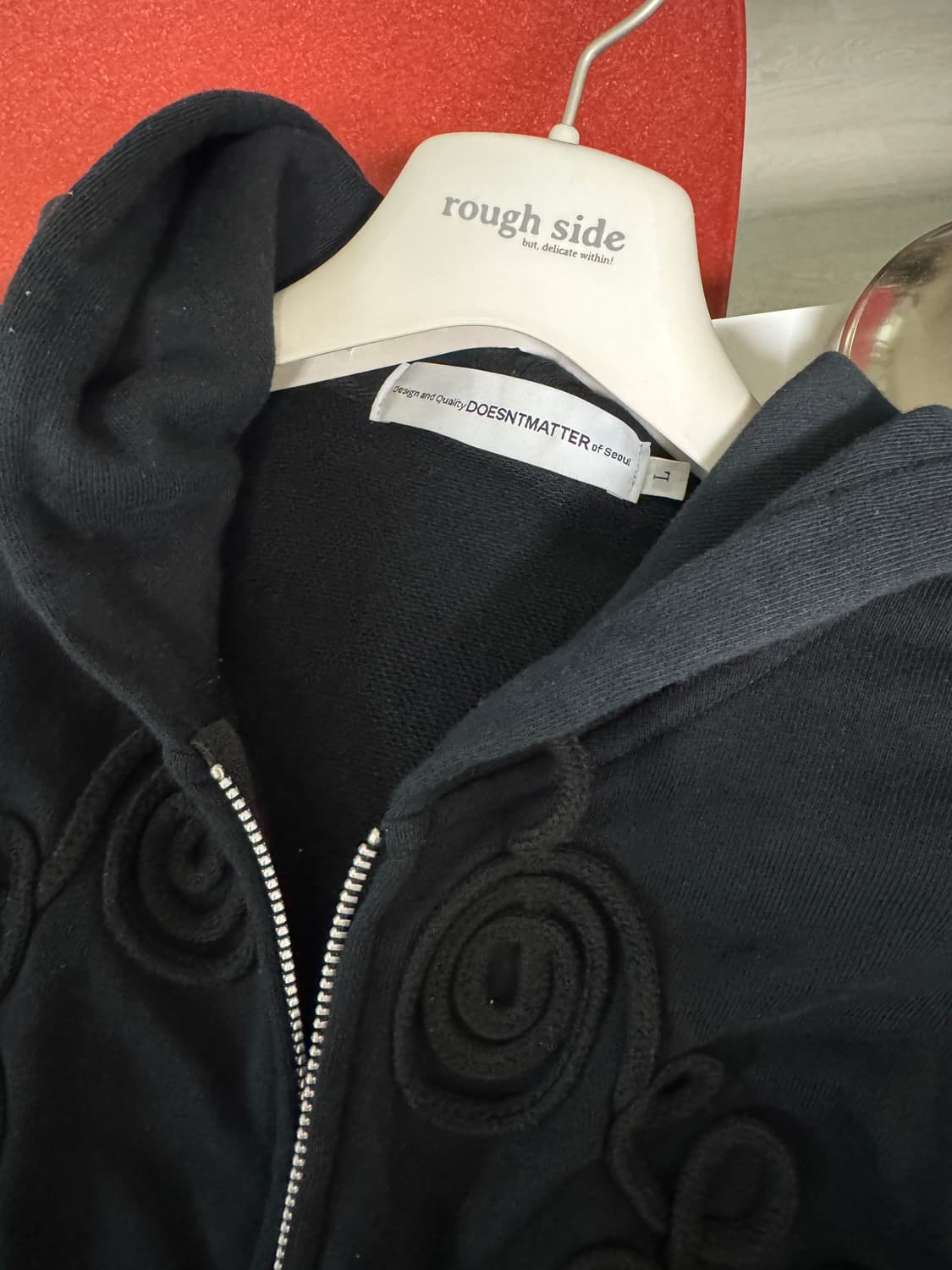 더즌매러 후드집업 블랙 L 상품이미지2