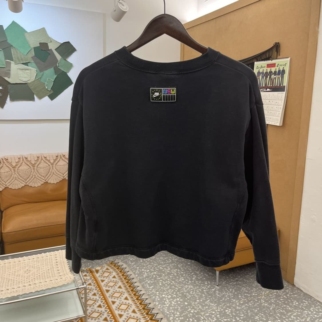 나이키 올드스쿨 스트릿 펑크 빅로고 세미크롭 맨투맨 S C10959 상품이미지4