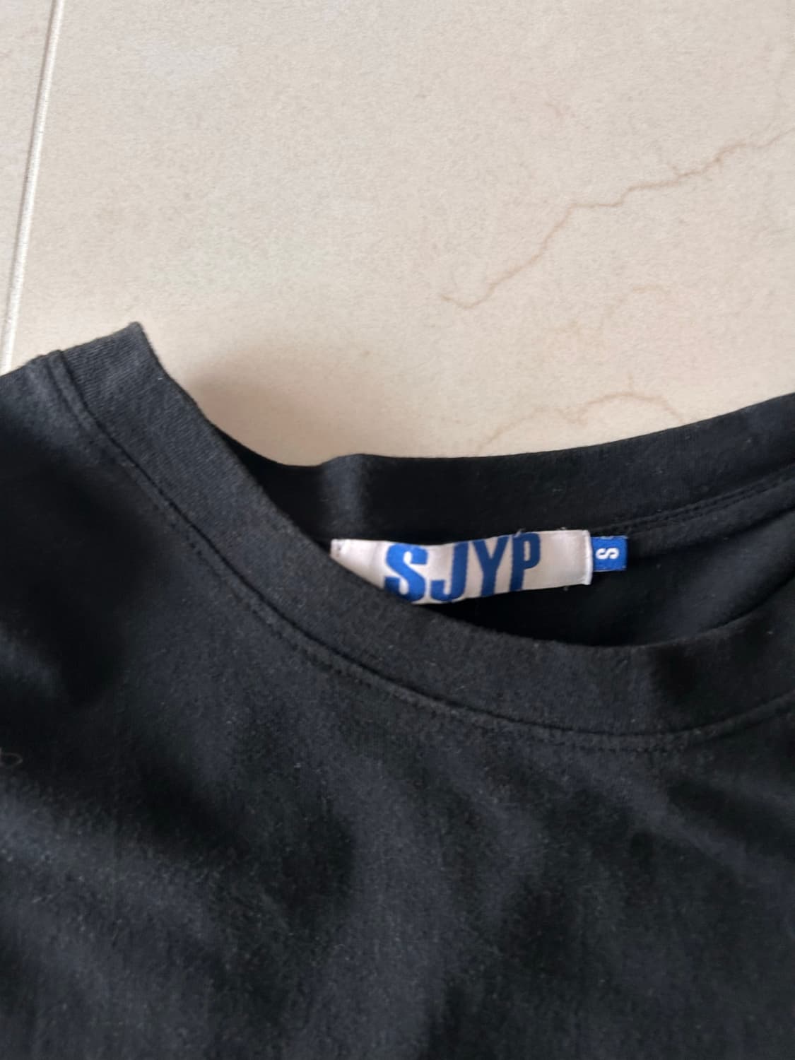 SJYP 블랙 쉬폰 롱슬리브 티셔츠 상품이미지3