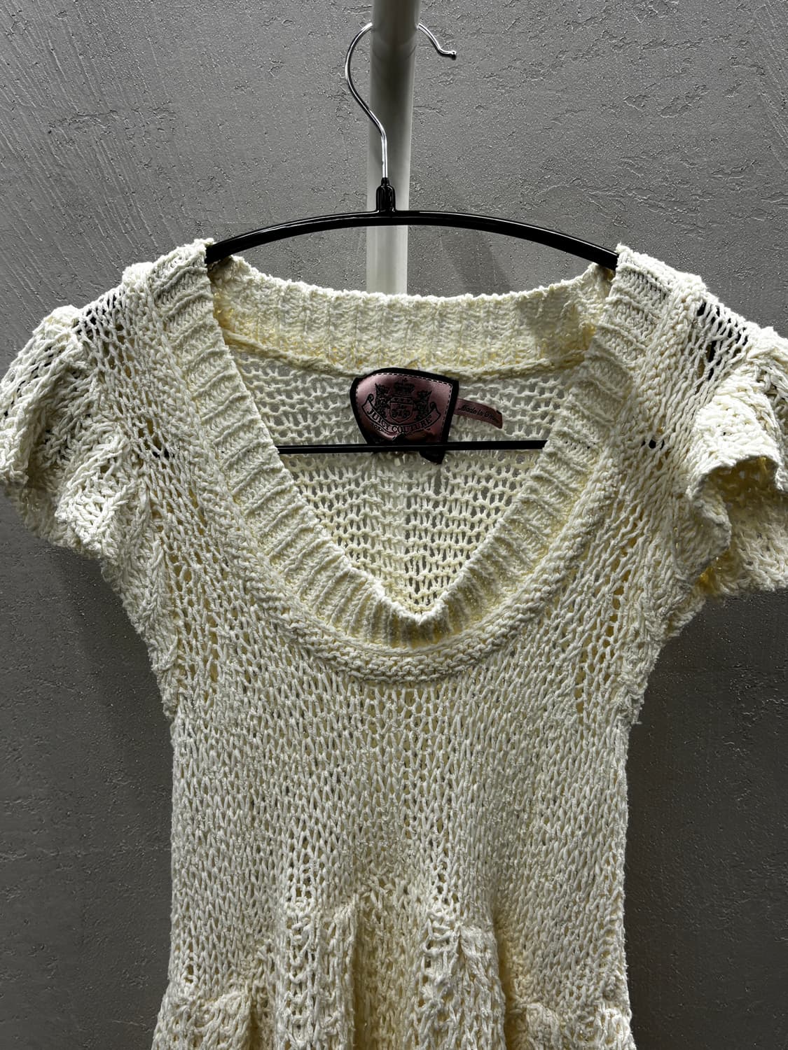 쥬시꾸뛰르 아이보리 니트 원피스 XS 상품이미지3