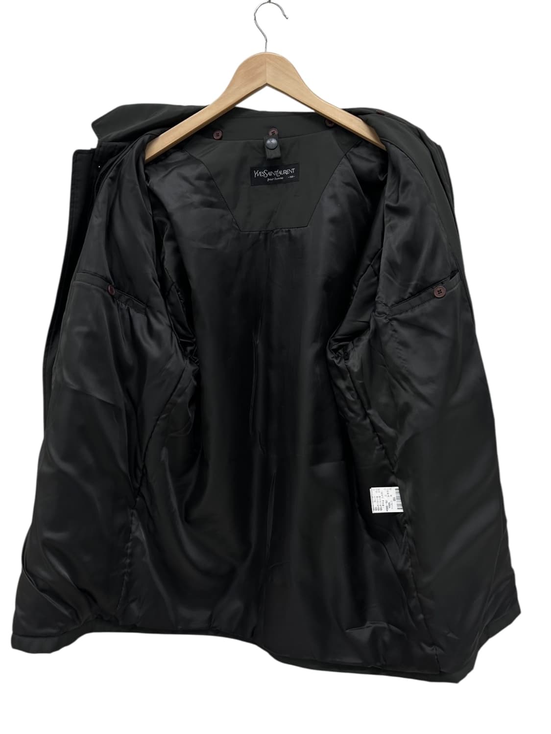 00s YSL 구스다운 자켓 카키그레이 (L)  상품이미지7