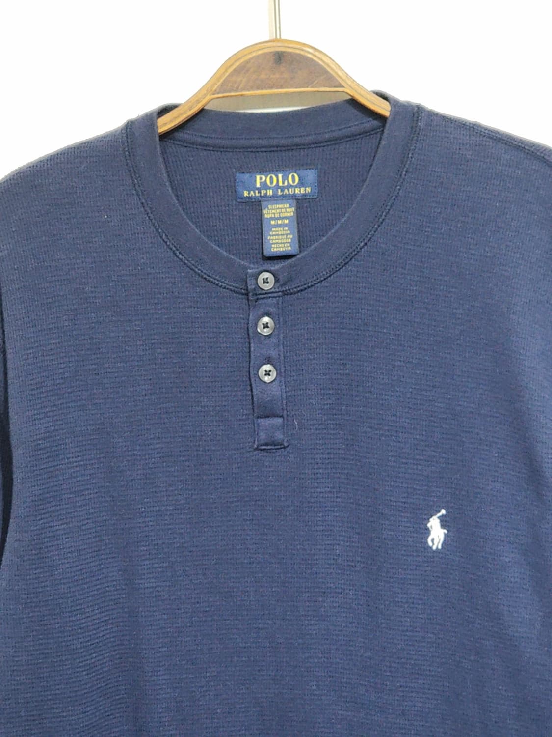(M) 랄프로렌 폴로 헨리넥 티셔츠 네이비 긴팔티  상품이미지2