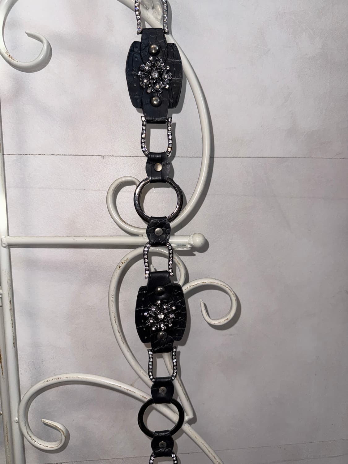 Black flower cubic chain belt 상품이미지6
