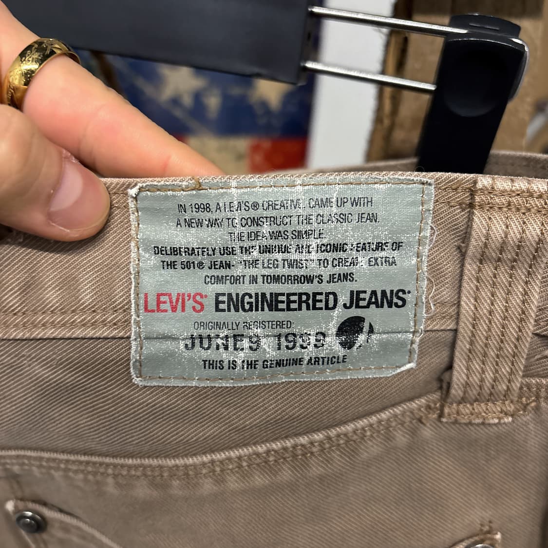 00s 리바이스 엔지니어드 3D커브드 데님팬츠 진베이지 N757 상품이미지7