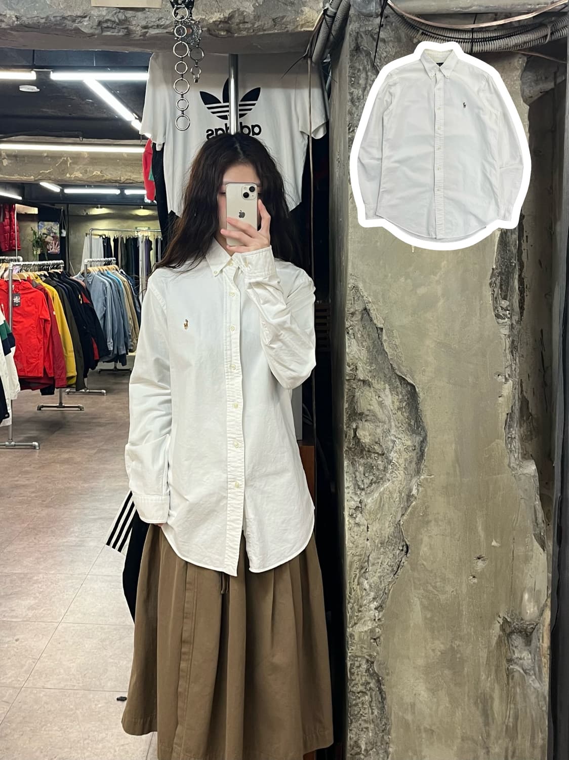 폴로 랄프로렌 셔츠 화이트 S #csz2266 상품이미지1