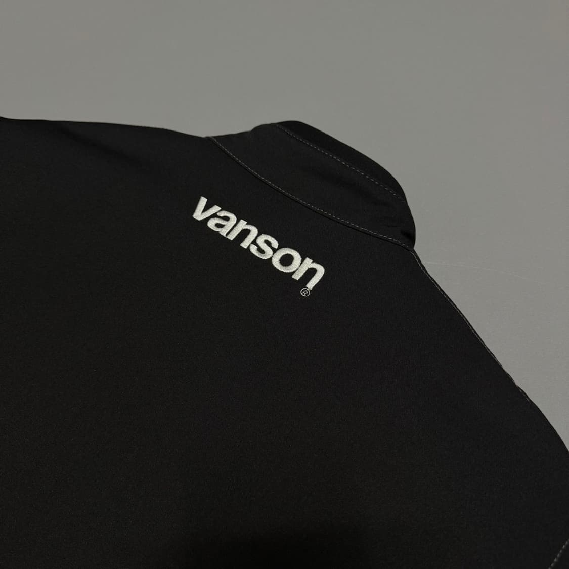 VANSON 블랙 패치로고 레더 스펠아웃 패치 바이커 자켓 상품이미지8