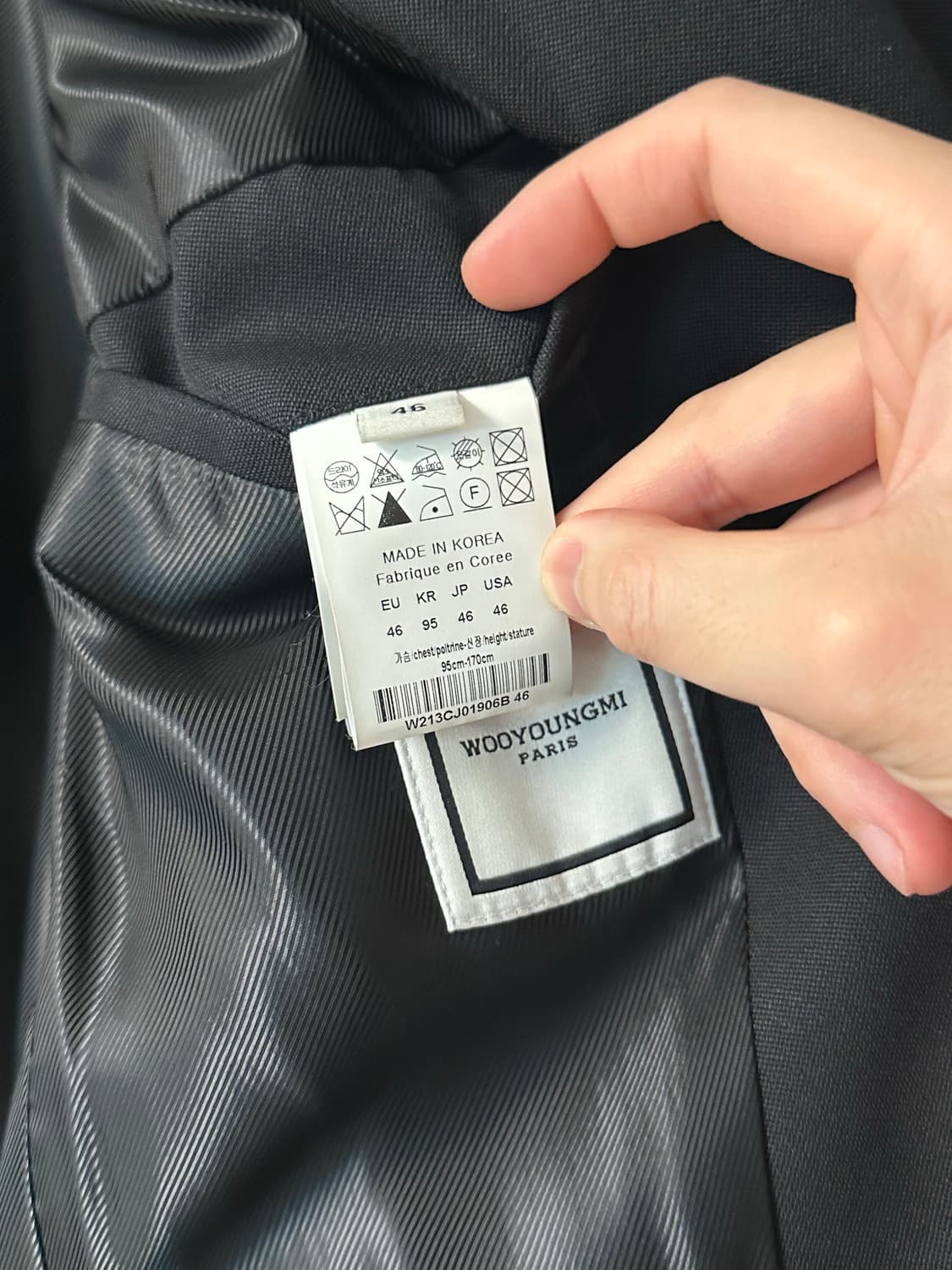 (46, 명작) 우영미 폴딩 블레이저 블랙 상품이미지5
