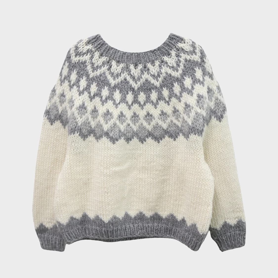 [미사용품] HAMANAKA 눈꽃 울 니트 62361 상품이미지2