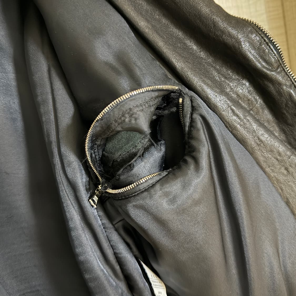 닐바렛 버팔로 블랙 가죽 자켓 M(100정도) 상품이미지6