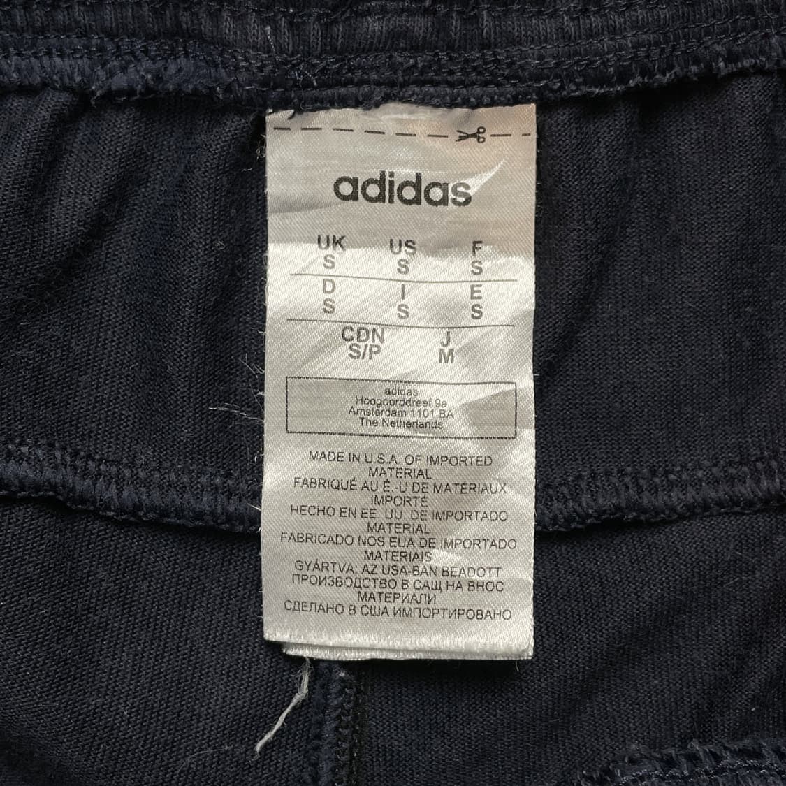ADIDAS 아디다스 네이비 밴딩 스웨트 하프팬츠 A01205 상품이미지9