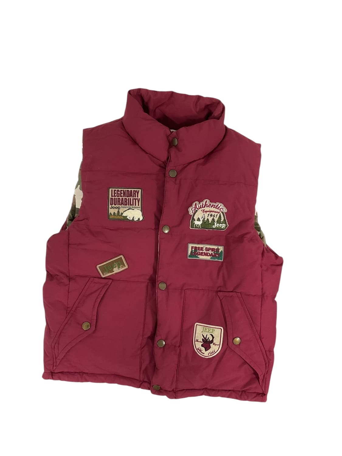 Jeep 카모 양면 패딩 조끼 (woman xl) 상품이미지2