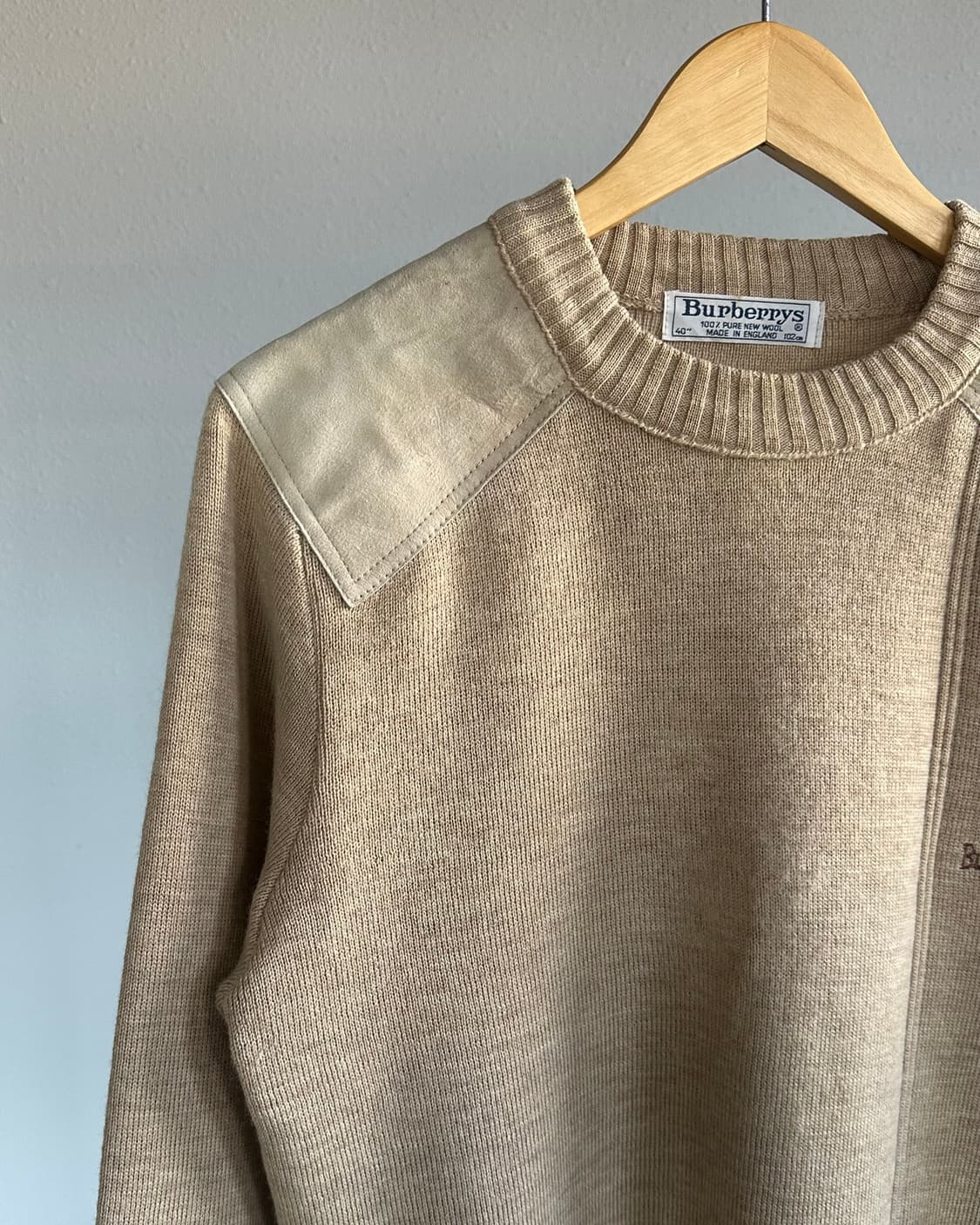 [M-L]버버리 BURBERRYS 퓨어울 잉글랜드산 코만도 니트 상품이미지3