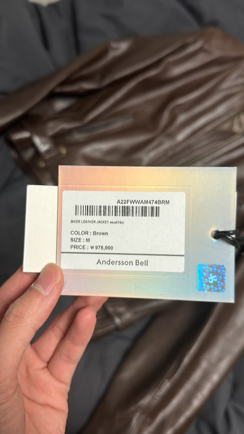 (M) 앤더슨벨 바이커 레더 자켓 상품이미지6