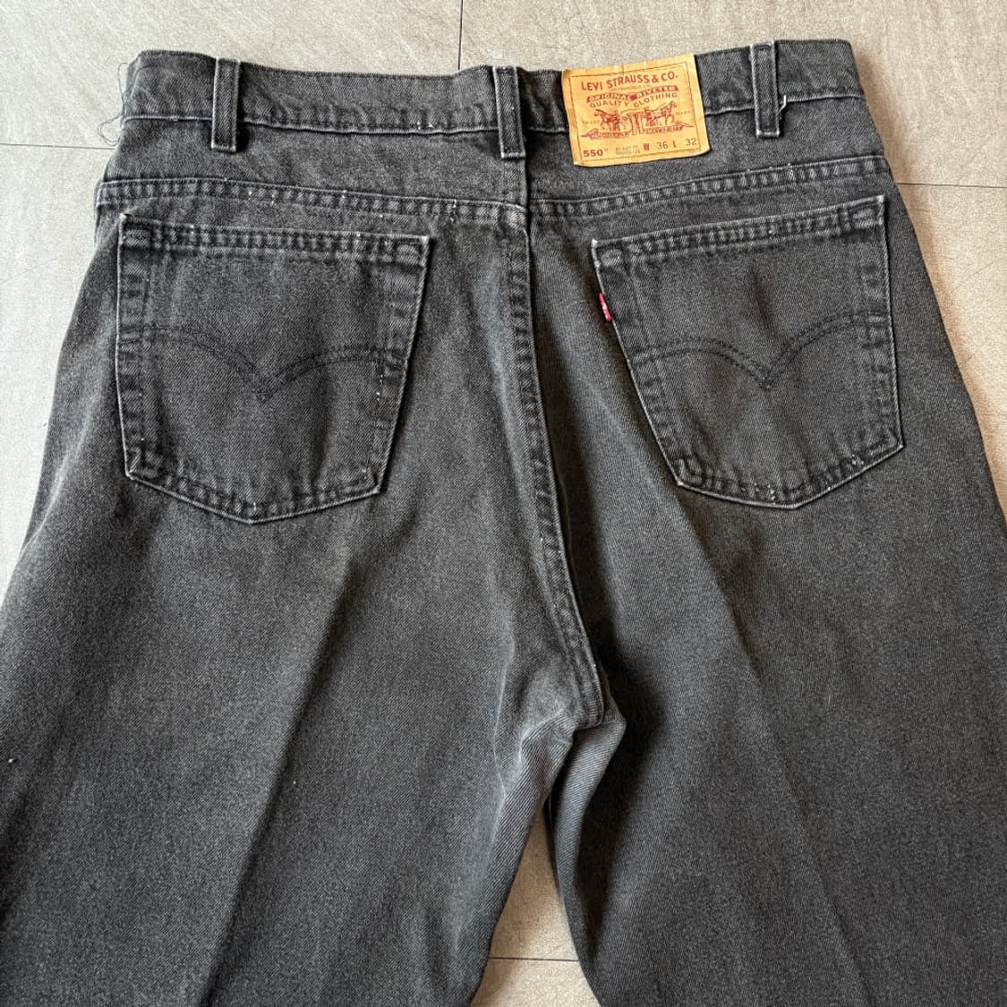 94년 미국 생산 리바이스 550 데님 블랙 팬츠 바지 상품이미지7