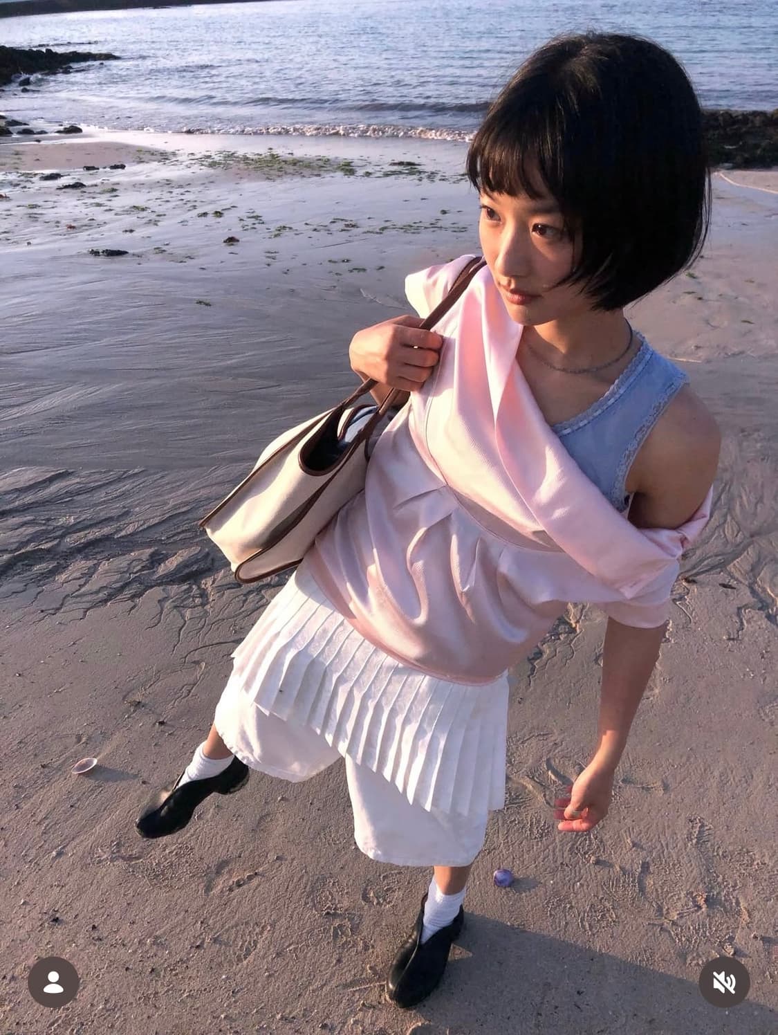 하우스므세 JACQUARD WRAP PLEATS SKIRT 화이트 상품이미지1