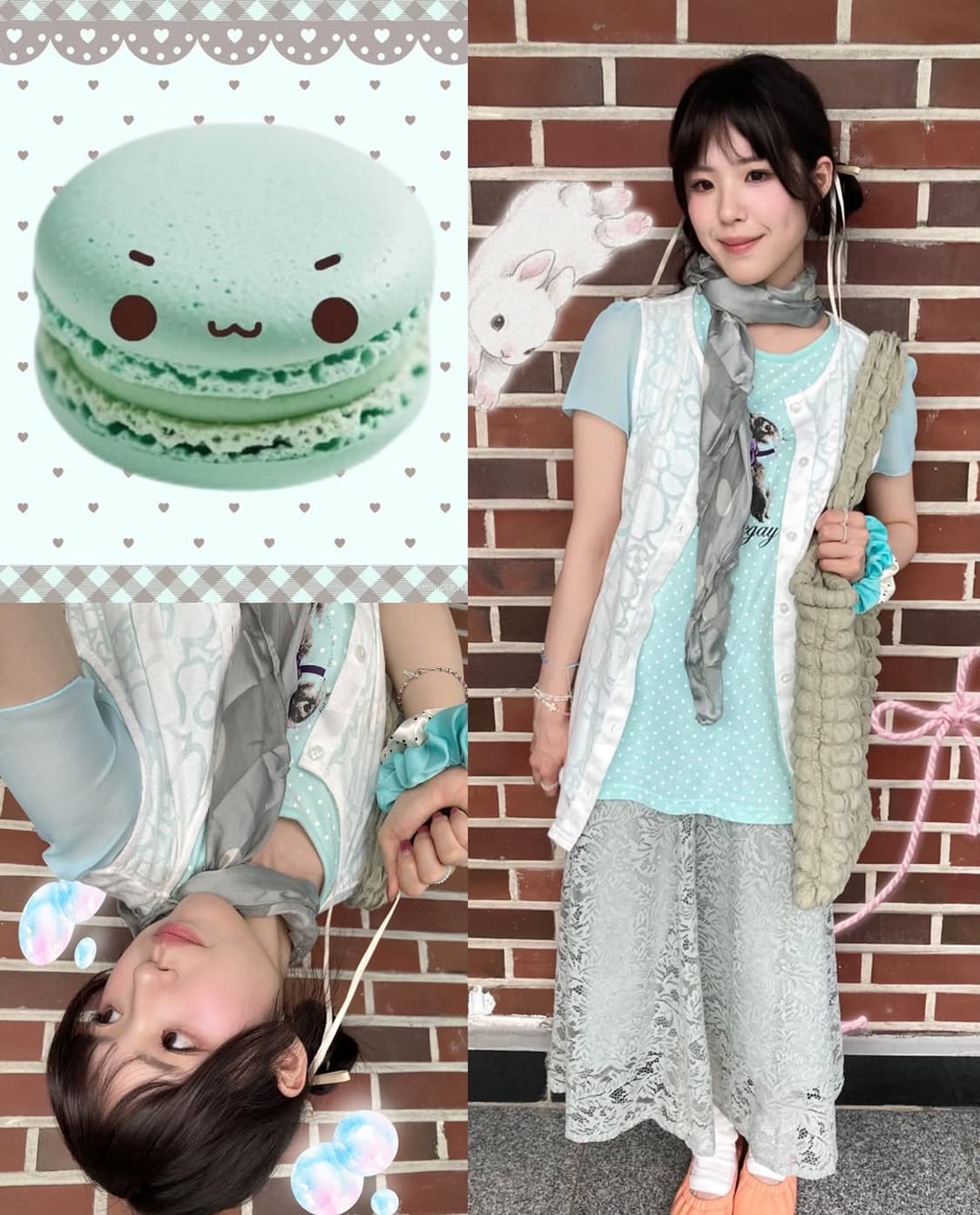 민트코어 페어리 오죠상 빈티지 코디세트 4pcs 상품이미지1