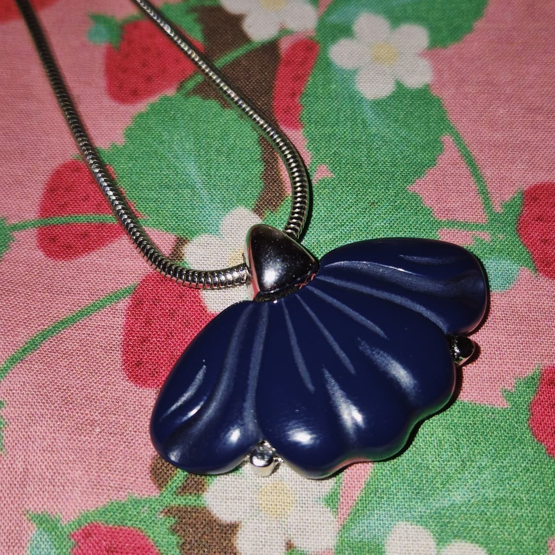 76s 지방시 비쥬 코스튬 네이비 쉘 목걸이 상품이미지8