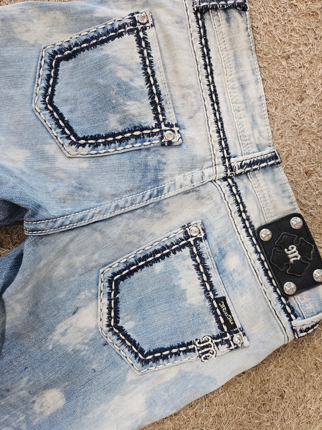 일본(26-27)Miss Me 여성 블리치 애시드 워시 데님 반바지 상품이미지2