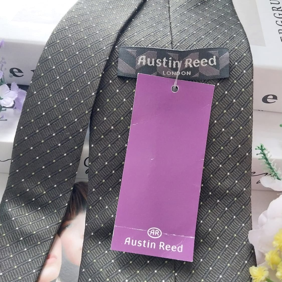 오스틴리드 실크 그레이 마이크로 패턴 넥타이 9.9cm 새상품 K1287 상품이미지8