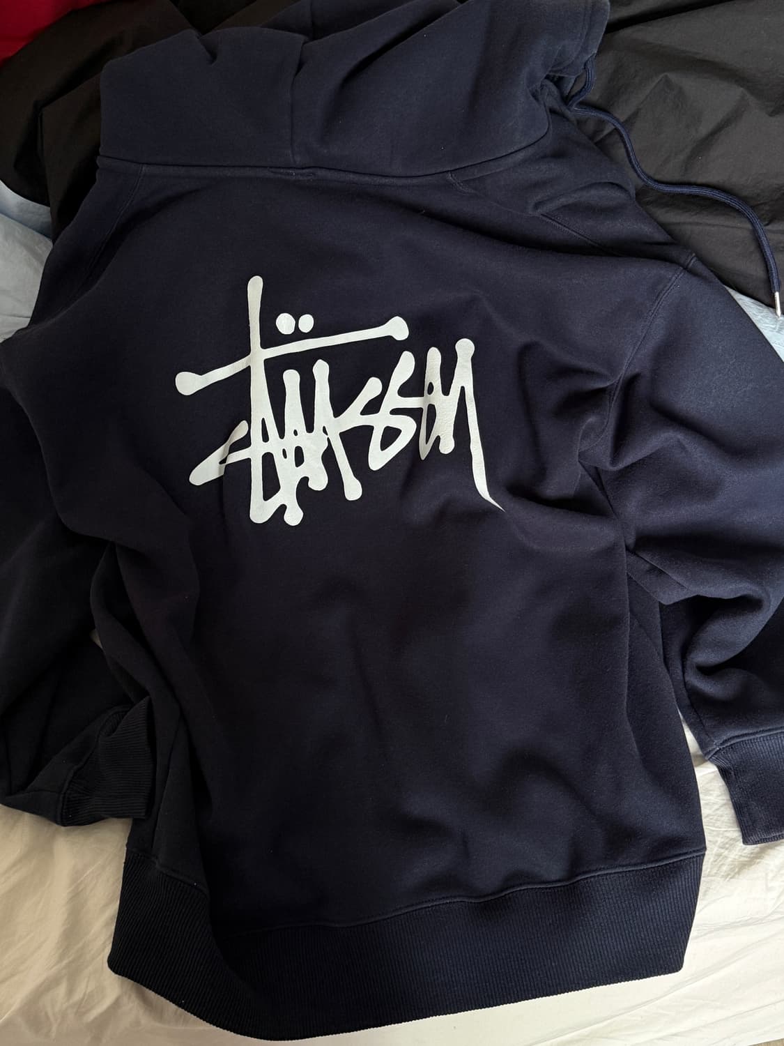 스투시 후드집업 m 네이비 상품이미지1