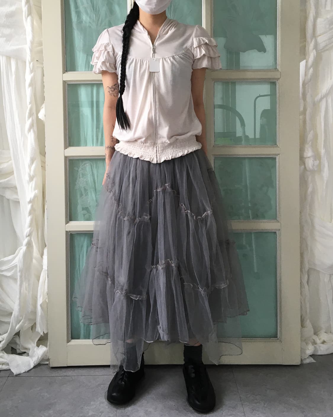 Frill point hood zip up 상품이미지6