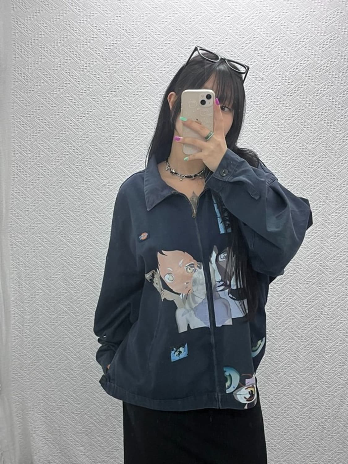 디키즈 희귀 올드스쿨 일본풍 키치 카툰 프린팅 자켓 2XL C07052 상품이미지1