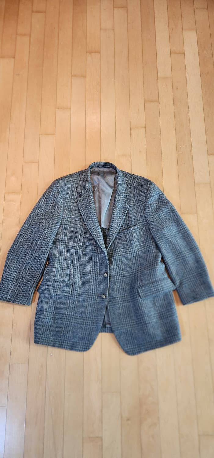 그레이 체크 모직자켓 XL 상품이미지4