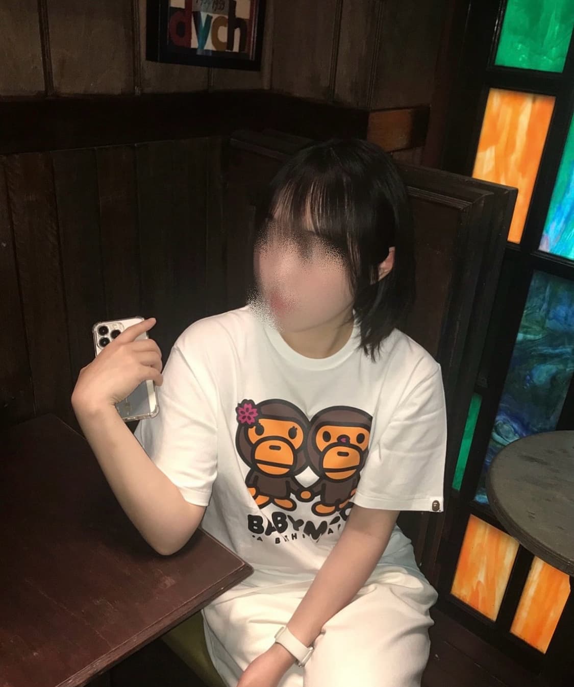 베이프 사쿠라 베이비 마일로 화이트 L 상품이미지1