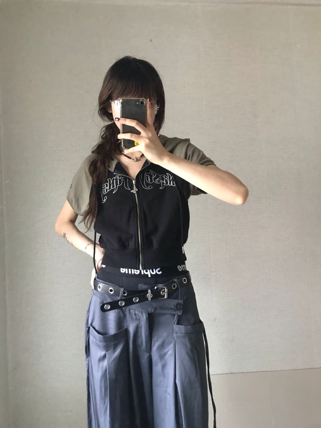 네스티팬시클럽 반팔 후드집업 상품이미지2
