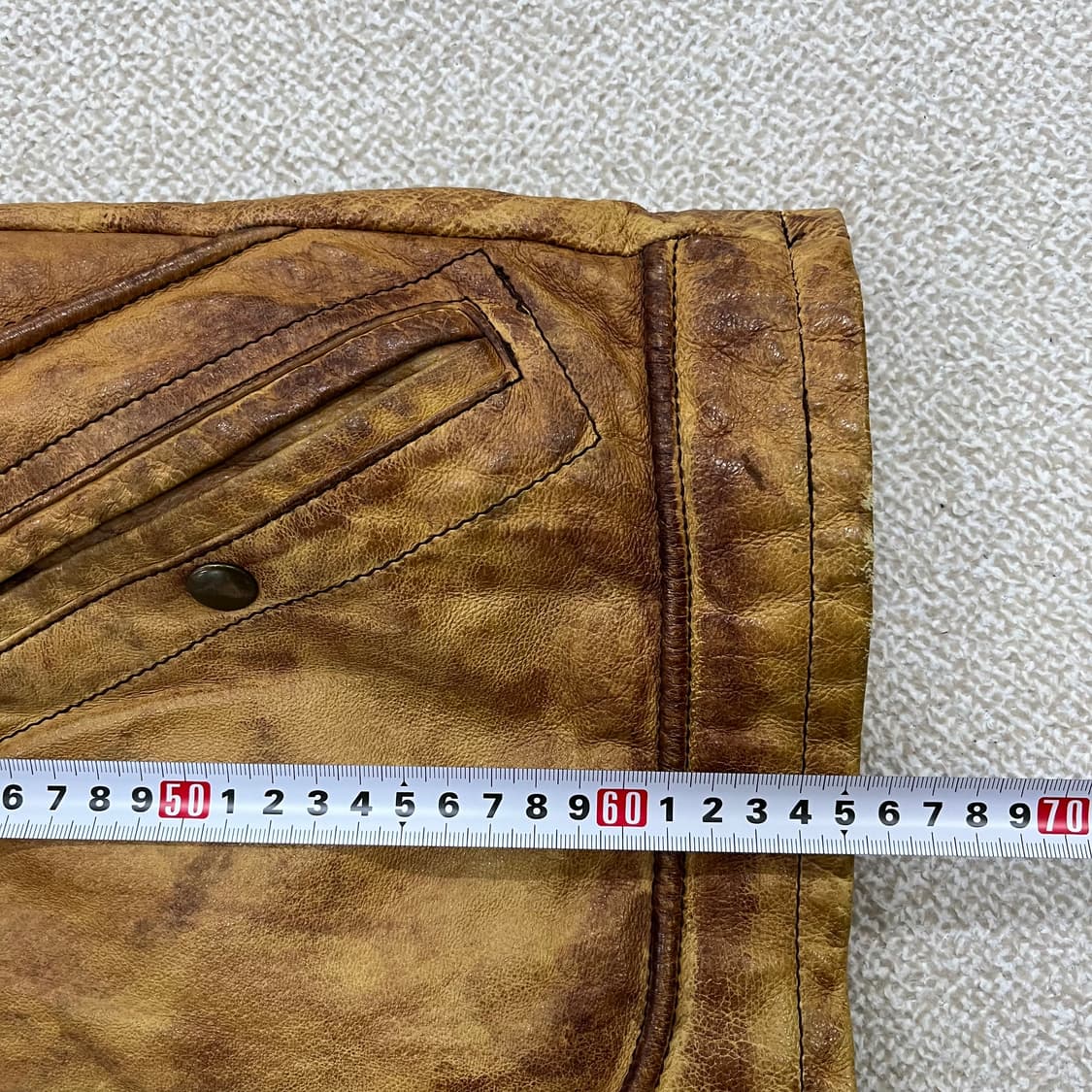 [L] 게스 빈티지 오일 에이징 바이커 양가죽 자켓 0102M1 상품이미지6