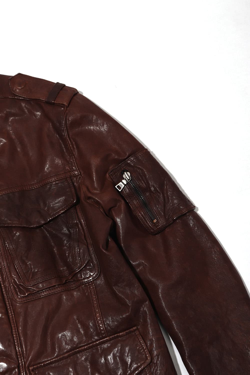 VINTAGE LEATHER 모카무스 베지터블 램스킨 재킷 size 95 상품이미지4