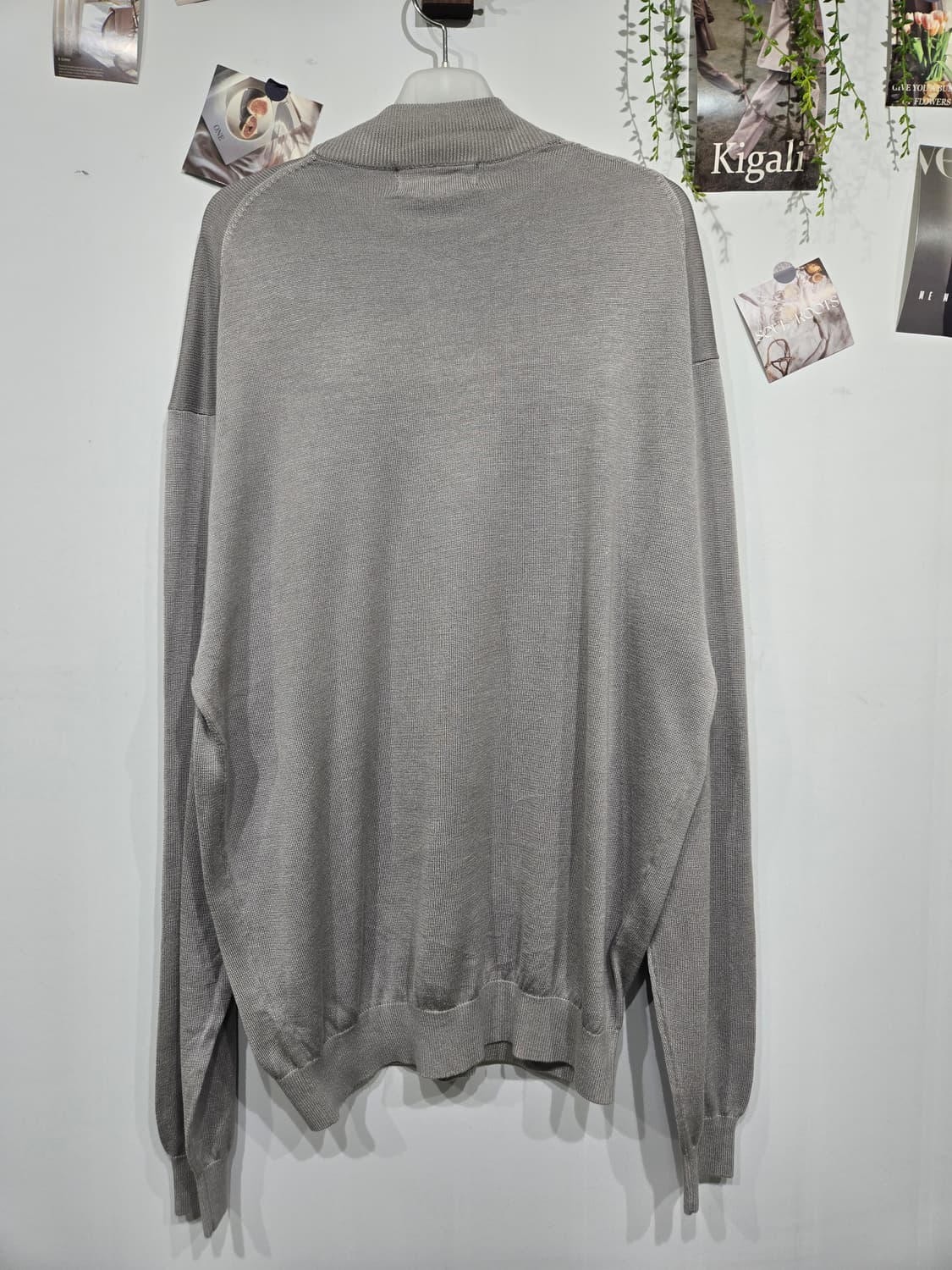 바라쿠타 모크넥 긴팔 니트 회색 상품이미지4