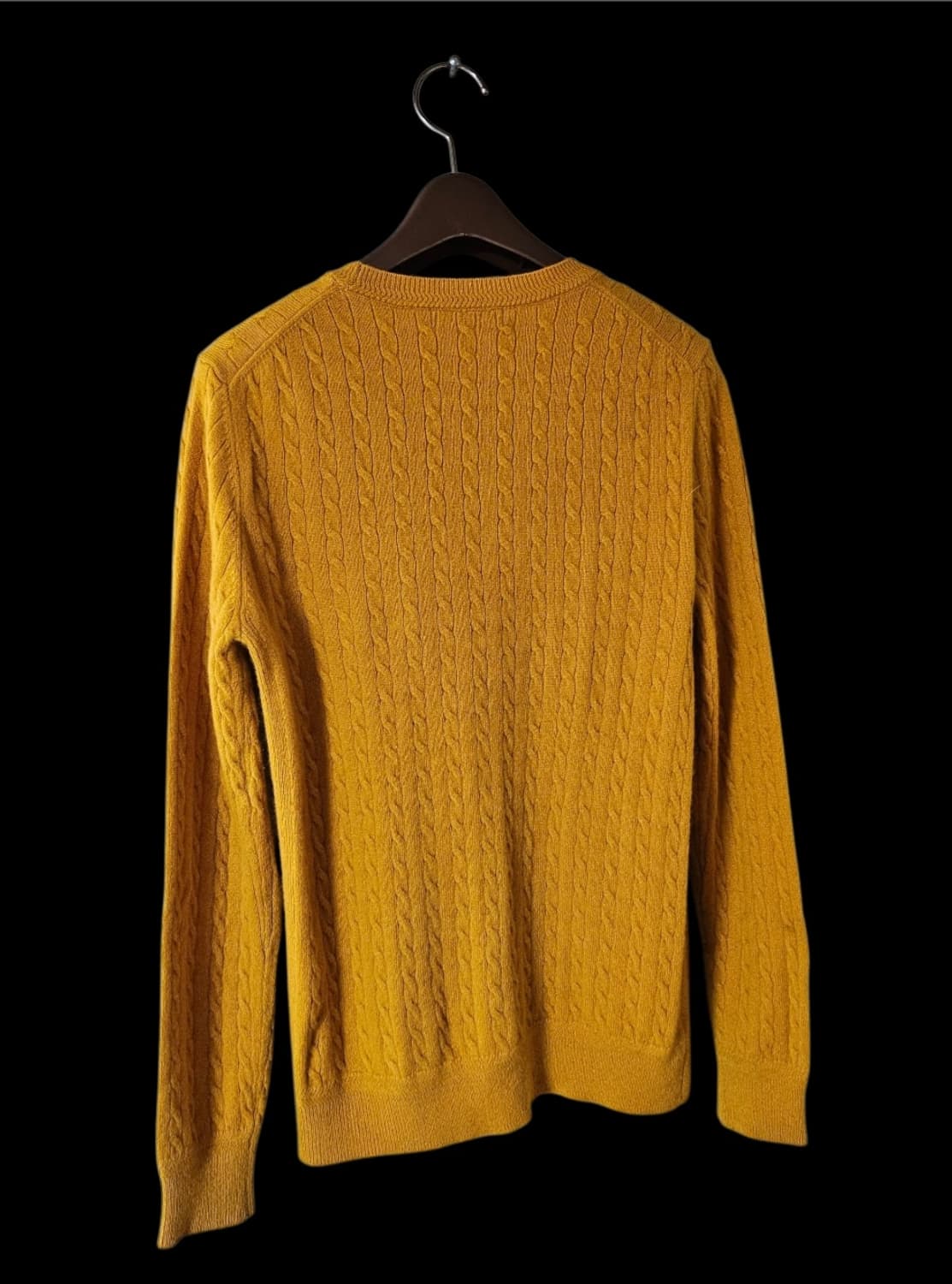헤지스레이디스 머스타드 캐시미어 혼방 케이블 스웨터 니트 55 상품이미지8