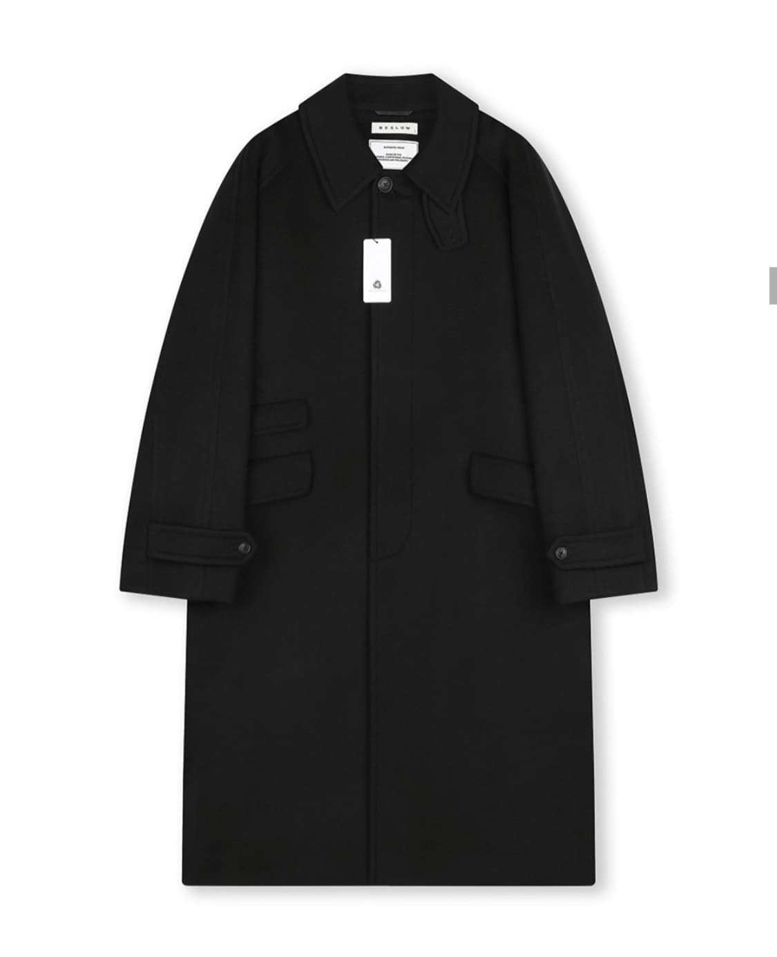 비슬로우 오버사이즈 캐시미어 발마칸코트 블랙 상품이미지2