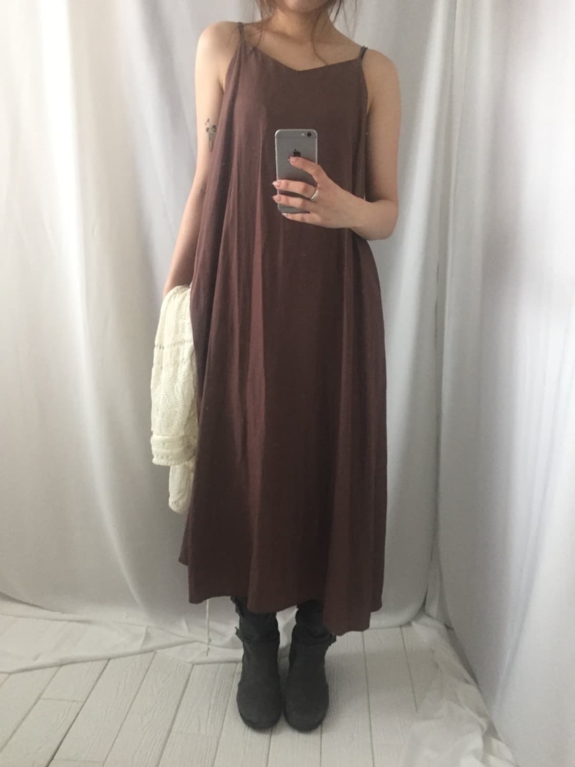 349. dry rose long slip dress 상품이미지5