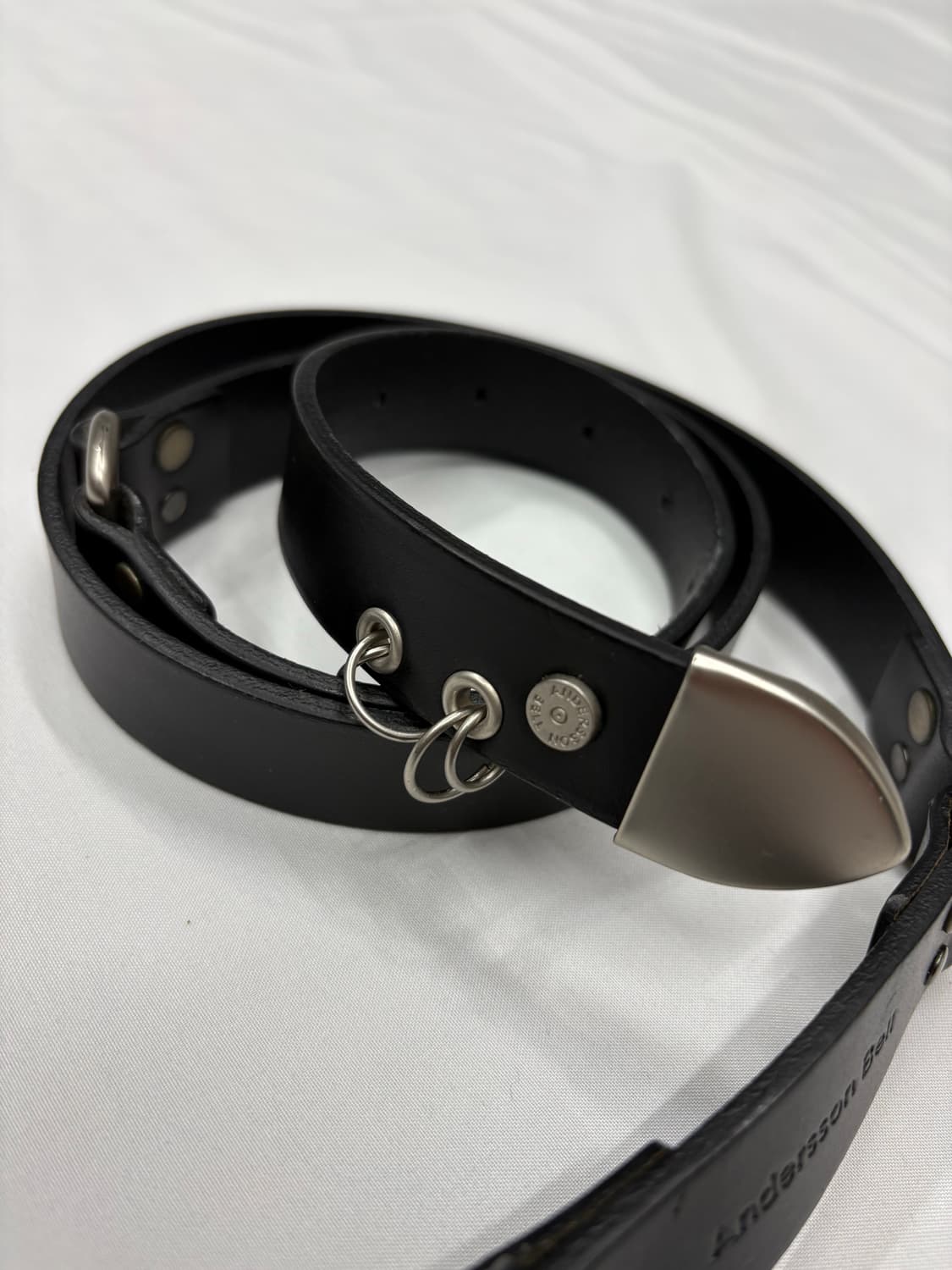 앤더슨 벨 블랙 레더 벨트 Andersson Bell 상품이미지3