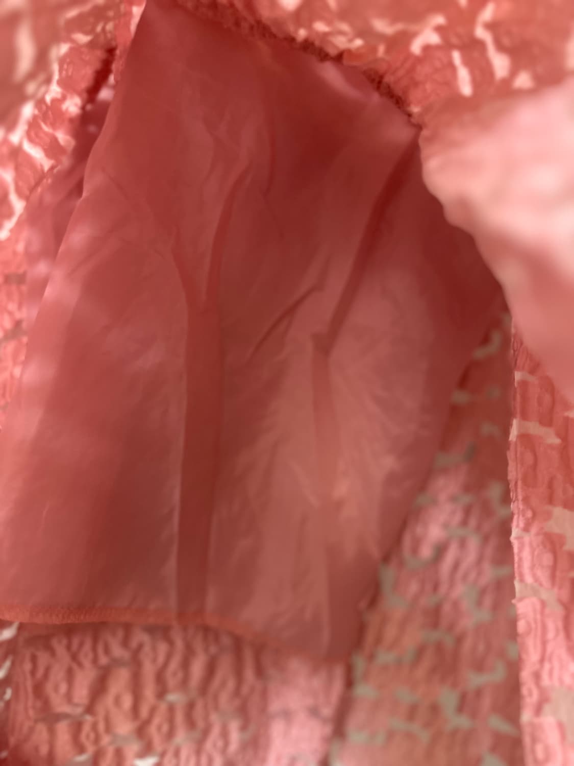 핑크 엠보싱 퍼프 오간자반팔 미니 원피스 상품이미지10