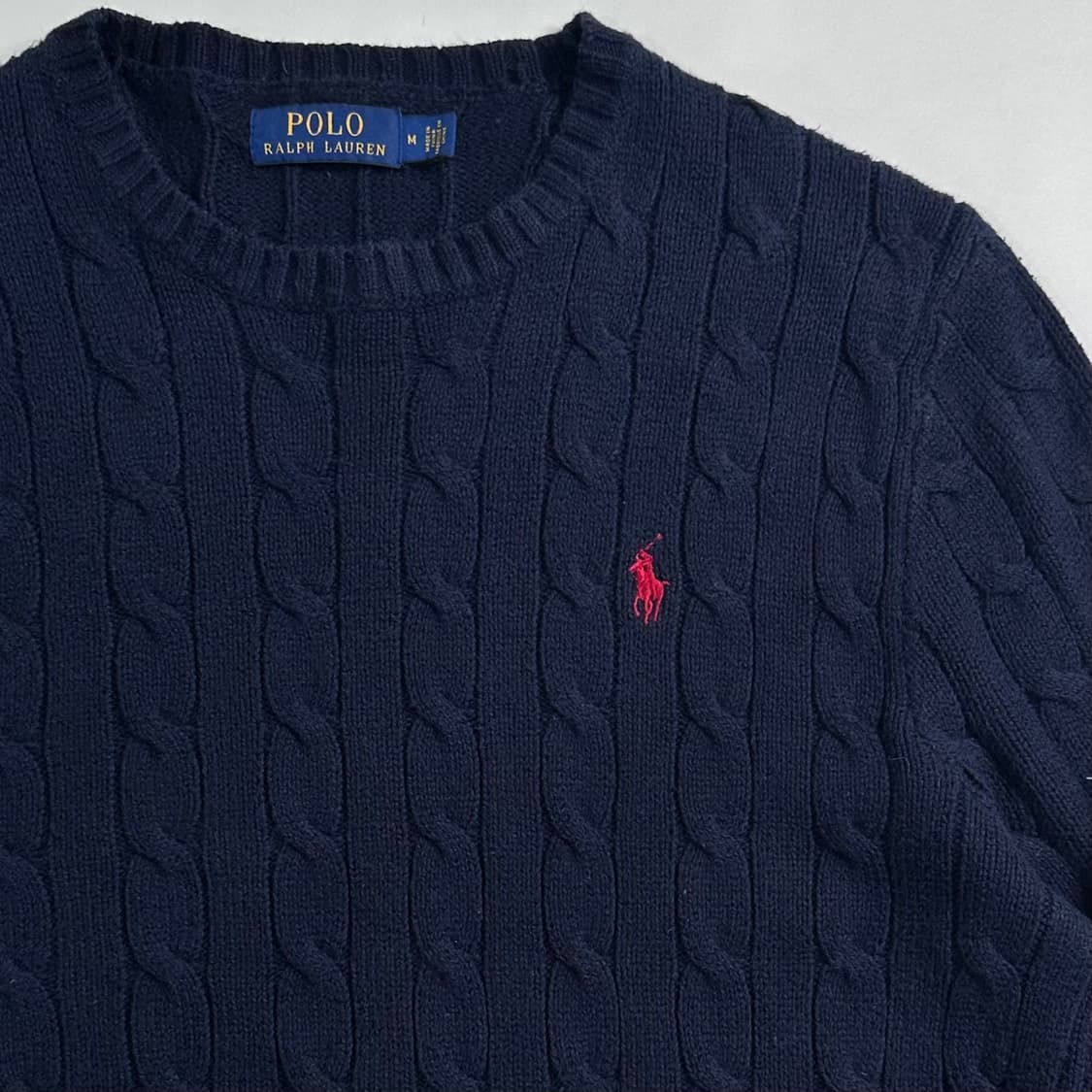 폴로 랄프로렌 네이비 케이블 니트 상품이미지4