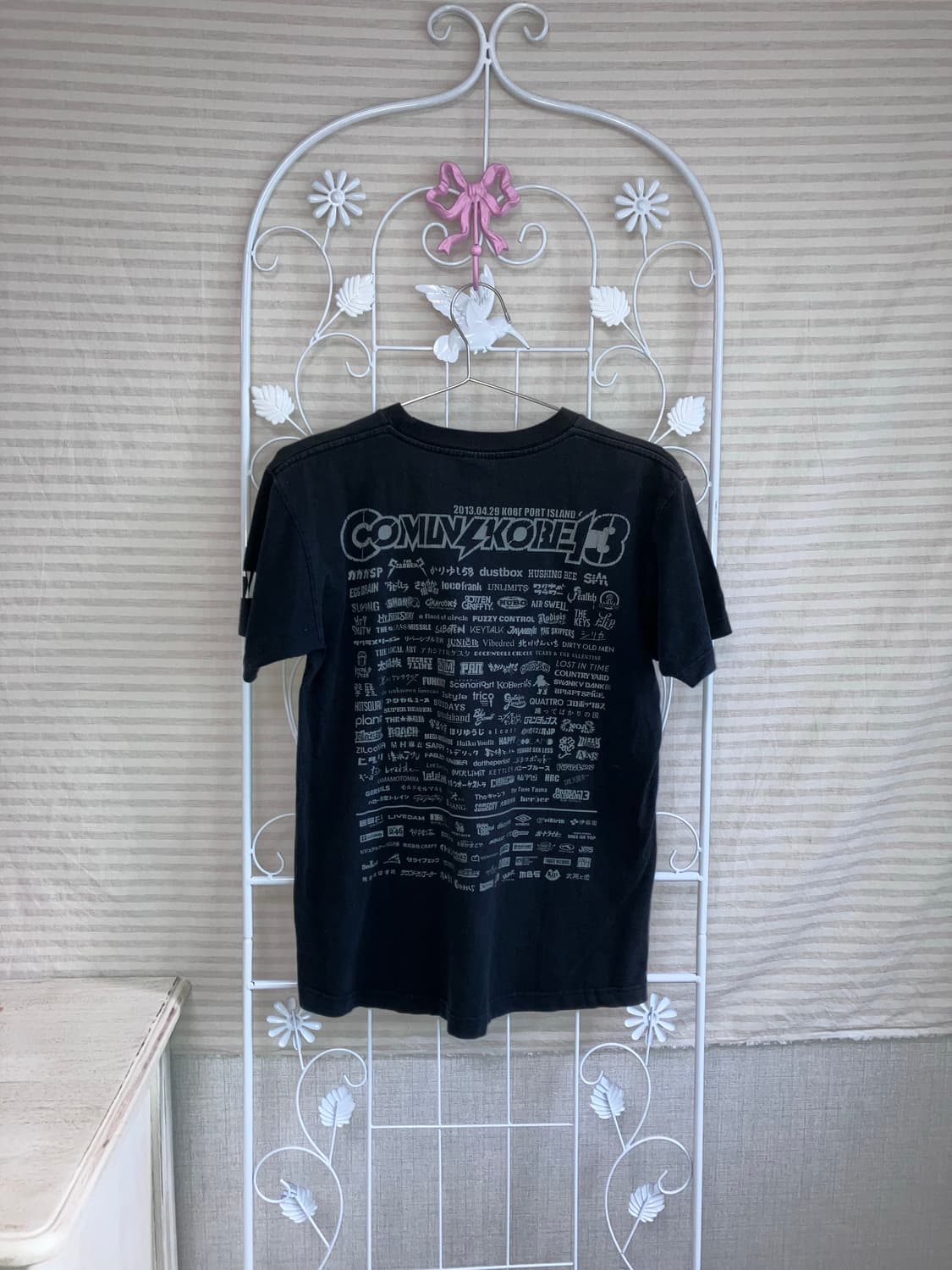 빈티지 블랙 레터링 티셔츠 y2k 스트릿 갸루 펑키 446  상품이미지2