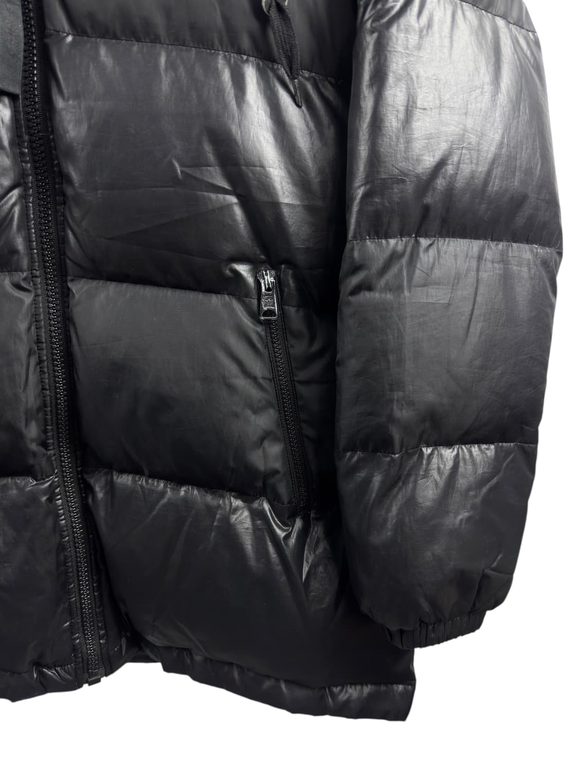 아디다스 트레포일 올블랙 유광패딩1499 상품이미지4