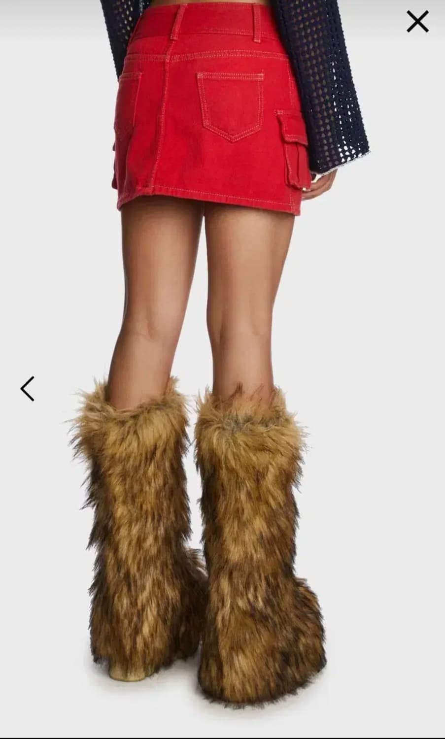 Dollskill 레드 미니스커트 상품이미지3