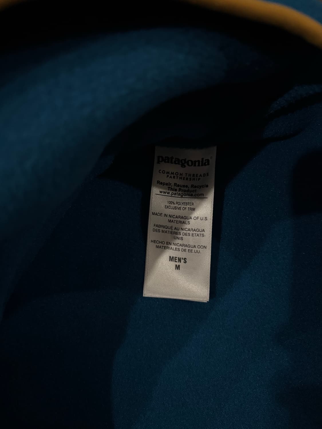 파타고니아 신칠라 언더워터 블루 m 사이즈 판매합니다. 상품이미지5