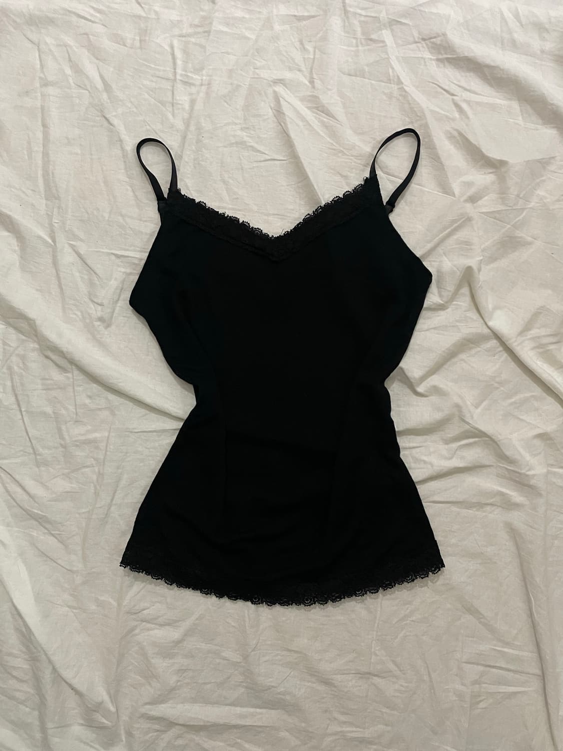 MICHEL KLEIN 블랙 레이스 슬림 나시  상품이미지1